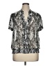 Apt. 9 100% Polyester Animal Print Silver Short Sleeve Blouse Size XL - photo 1