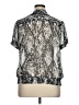 Apt. 9 100% Polyester Animal Print Silver Short Sleeve Blouse Size XL - photo 2