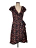 Karen Walker 100% Polyester Floral Black Cocktail Dress Size 4 - photo 1