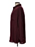 Express 100% Polyester Solid Burgundy Long Sleeve Blouse Size L - photo 6