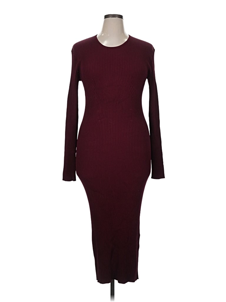 Pre-owned Assorted Brands Casual Dress In Burgundy