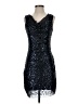 Max Studio 100% Nylon Stars Black Cocktail Dress Size S - photo 1