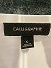 Calligraphie 100% Polyester White Long Sleeve Blouse Size S - photo 7