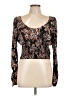 Free People 100% Polyester Brown Long Sleeve Top Size L - photo 1