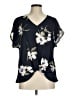 Weston 100% Polyester Blue Short Sleeve Blouse Size M - photo 1
