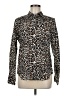 J.Crew Animal Print Brown Long Sleeve Button-Down Shirt Size M - photo 1