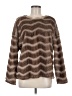 Dylan 100% Polyester Chevron-herringbone Brown Pullover Sweater Size M - photo 1
