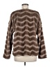 Dylan 100% Polyester Chevron-herringbone Brown Pullover Sweater Size M - photo 2