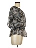 Dolled Up Silver Short Sleeve Blouse Size L - photo 4