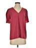 Express Outlet Burgundy Short Sleeve Blouse Size S - photo 1
