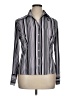 DressBarn Stripes Silver Long Sleeve Blouse Size XL - photo 1