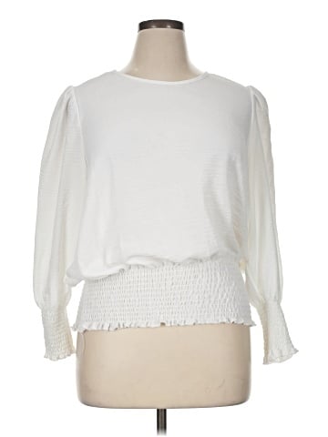 Shein Curve Long Sleeve Blouse (view 1)