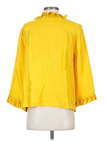 J.Crew Collection 3/4 Sleeve Silk Top (view 2)