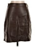 Old Navy 100% Polyester Brown Faux Leather Skirt Size XS - photo 1