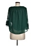 Unbranded 100% Polyester Green 3/4 Sleeve Blouse Size M - photo 2