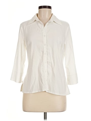 Hennes 3/4 Sleeve Button-Down Shirt (view 1)