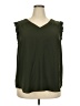 Ann Taylor LOFT 100% Polyester Green Sleeveless Blouse Size 18 - photo 1