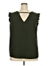 Ann Taylor LOFT 100% Polyester Green Sleeveless Blouse Size 18 - photo 2