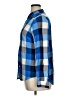 C established 1946 100% Rayon Checkered-gingham Blue Long Sleeve Button-Down Shirt Size XL - photo 5