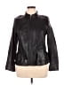 Halogen 100% Leather Black Leather Jacket Size XL Petite - photo 1