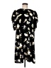 Halogen 100% Polyester Print Black Casual Dress Size M - photo 1