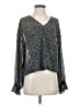 ALLSAINTS Silver Long Sleeve Blouse Size S - photo 1