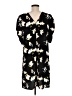 Halogen 100% Polyester Print Black Casual Dress Size M - photo 2