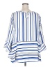 Catherines 100% Polyester Stripes Blue 3/4 Sleeve Blouse Size 2X - photo 2