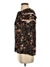 DR2 100% Polyester Floral Black Short Sleeve Blouse Size S - photo 5
