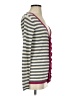 Sparrow 100% Cotton Stripes Gray Cardigan Size S - photo 4
