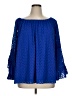 Fever 100% Polyester Blue 3/4 Sleeve Blouse Size 1X - photo 1