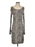 BCBGMAXAZRIA Animal Print Silver Cocktail Dress Size S - photo 1