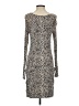 BCBGMAXAZRIA Animal Print Silver Cocktail Dress Size S - photo 2