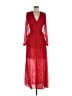H&M 100% Polyester Red Cocktail Dress Size 6 - photo 1