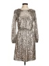 Julia Jordan 100% Polyester Metallic Silver Cocktail Dress Size 6 - photo 1