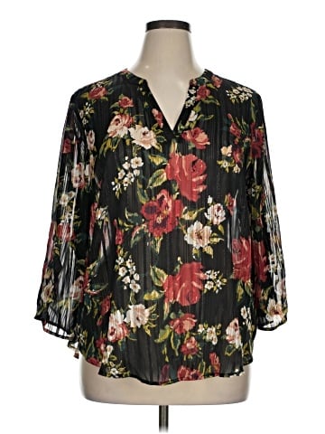 Maurices 3/4 Sleeve Blouse (view 1)