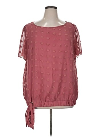 Shein Curve Short Sleeve Blouse (view 1)