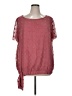 Shein Curve Pink Short Sleeve Blouse Size 16 Plus (2) - photo 1