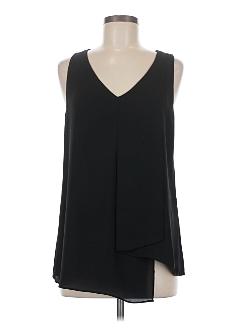 Pre-owned Karen Kane Sleeveless Blouse In Black