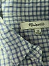 Madewell Checkered-gingham Blue Short Sleeve Blouse Size XS - photo 4