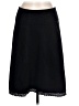 H&M 100% Polyester Solid Black Casual Skirt Size 10 - photo 2