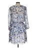Unbranded 100% Polyester Print Blue Cocktail Dress Size 12 - photo 2