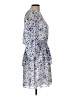 Unbranded 100% Polyester Print Blue Cocktail Dress Size 12 - photo 4