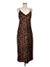 J.Crew 100% Polyester Animal Print Brown Cocktail Dress Size 6 - photo 1