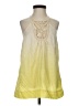 BCBGMAXAZRIA 100% Silk Yellow Sleeveless Silk Top Size XXS - photo 1