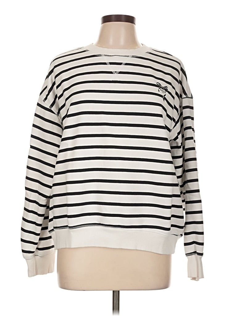 Pre-owned H&m Sweatshirt In White