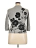 Talbots 100% Cashmere Floral Gray Cashmere Pullover Sweater Size XL Petite - photo 2