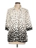 Elementz Polka Dots Ivory 3/4 Sleeve Blouse Size L - photo 1