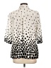 Elementz Polka Dots Ivory 3/4 Sleeve Blouse Size L - photo 2