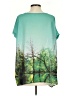 Piko 100% Polyester Green Short Sleeve Blouse Size S - photo 2